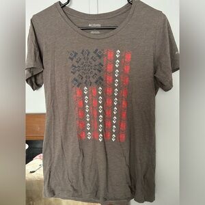 Columbia Grey Graphic Short Sleeve Tee